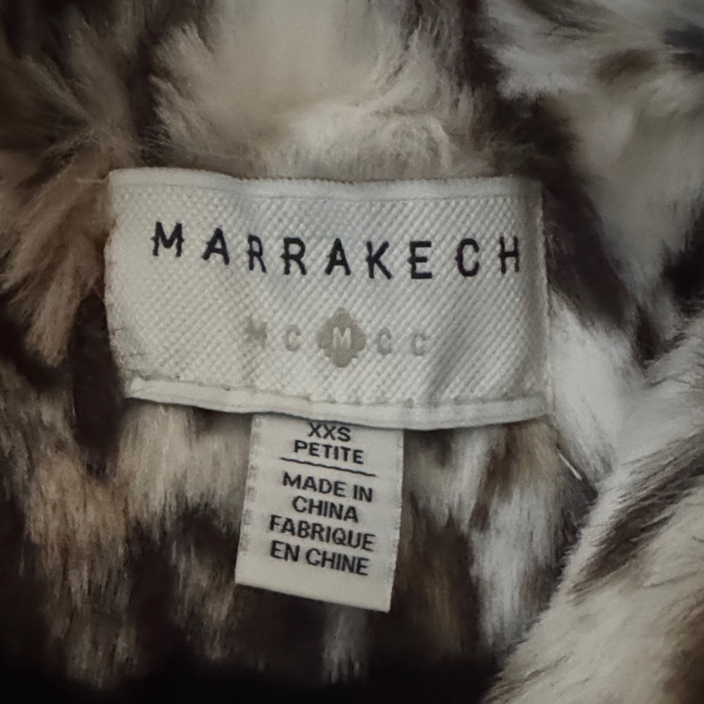 Anthropologie Black and White Faux Fur Teddy Jacket - Picture 3 of 4